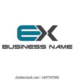 EX LETTER COMBINATION TECH AND WEB BUSINESS LOGO VECTOR