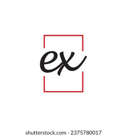 EX letter logo creative design with vector graphic EX simple and modern logo