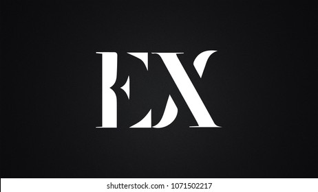 EX Letter Logo Design Template Vector