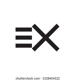 EX letter logo design vector, Expedition logo design