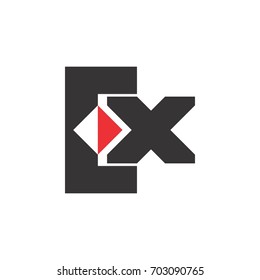 EX letter logo design vector