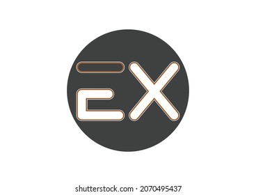 EX letter logo and icon design template