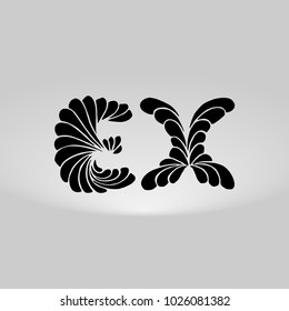 EX Logo, Decorative, Romantic