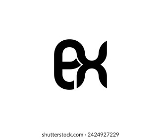 EX logo design vector template