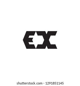 EX logo letter design 
