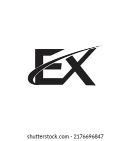 Design-Vektor für EX-Logo-Buchstaben