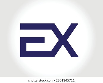 EX Logo Letter - EX Letter Modern Logo Template - EX Monogram - E Logo - X vector creative logo