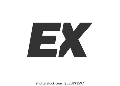 EX Techno Editable Font Logo For Corporate Branding. Bold, Futuristic Design With Unique Typographic Ideas. Minimal Custom Type And Dynamic Letter Variations For Promotion, Printing, And Book Titles