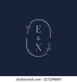 EX wedding initial logo letters in high quality professional design that will print well across any print media