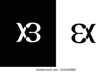 Ex- oder xb-Letter-Initial-Logo-Design, Vektorvorlage