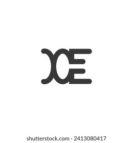 EX, XE, Abstract initial monogram letter alphabet logo design