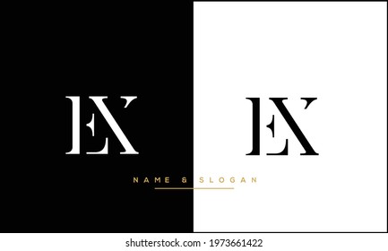 EX ,XE  Abstract Letters Logo monogram