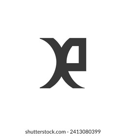 EX, XE, E AND X Abstract initial monogram letter alphabet logo design