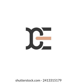 EX, XE, E AND X Abstract initial monogram letter alphabet logo design