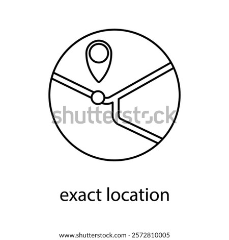 exact location concept line icon. Simple element illustration. 
exact location concept outline symbol design.