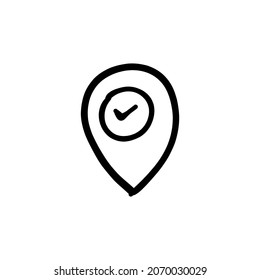 Exact Location Icon In Vector. Logotype - Doodle