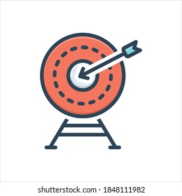 Exact target concept Vector colorful illustration icon