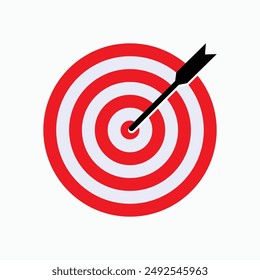 Exactly Target. Aim, Goal. Accurate, Expert. Precision, Experienced. Applied as a Trendy Symbol for Design Elements, Presentations, and Web Apps.