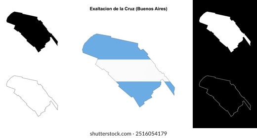 Exaltacion de la Cruz department (Buenos Aires) mapa esboço conjunto