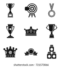 Exalted icons set. Simple set of 9 exalted vector icons for web isolated on white background