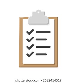 Exam checklist icon. Great for education or assessment designs.