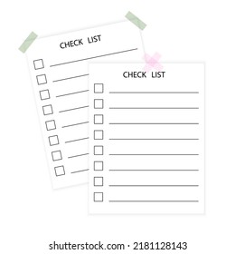 Exam checklist. Vector illustration. Stock image. 