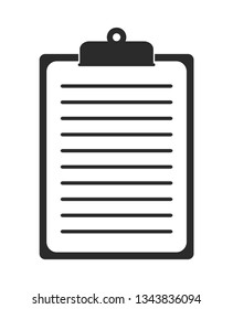 Exam Clipboard Icon. Flat style vector EPS.