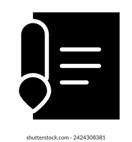 exam of education solid icon collections
