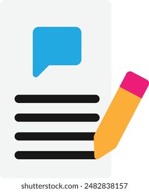 Exam Education Student Icon Vector Flat Illustration