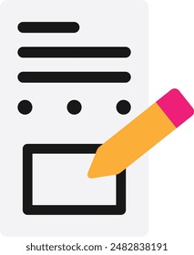 Exam Education Student Icon Vector Flat Illustration