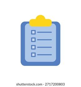 Prüfungs-Flachsymbol für Test-, Bewertungs- und Bildungskonzepte. Sauberes Vektordesign für Schulen, Online-Prüfungen, Bildungs-Apps, UI, Websites und digitale Lernplattformen.
