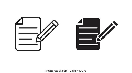 Exam flat simple vector symbols illustration.
