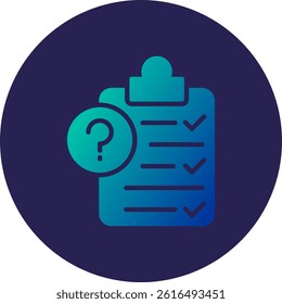 Exam Glyph Circle Gradient Icon