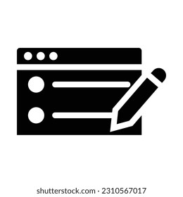 exam glyph icon illustration vector graphic