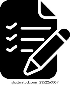 exam glyph icon illustration vector
