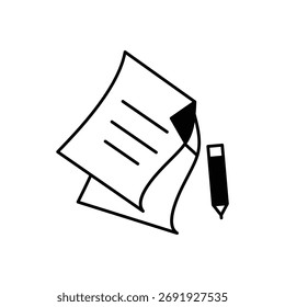 Exam icon clean and modern vector illustration