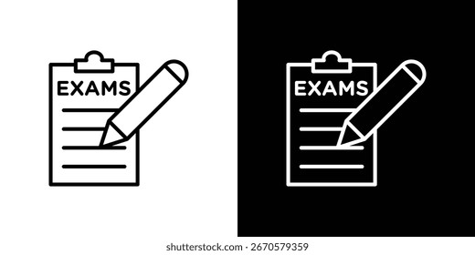 Icono de examen colección. Diseño web, App.