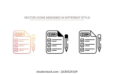Prüfungssymboldesign mit weißem Hintergrund - Stockgrafik