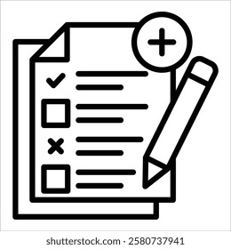 Exam Icon Element For Design