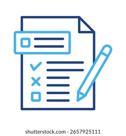 Elemento de icono de examen para diseño