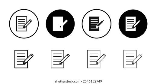 Exam icon Flat art illustration in outline
