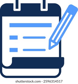Exam Icon Glyph Color Vector Illustration