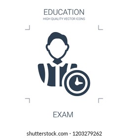 exam icon. high quality filled exam icon on white background. from education collection flat trendy vector exam symbol. use for web and mobile