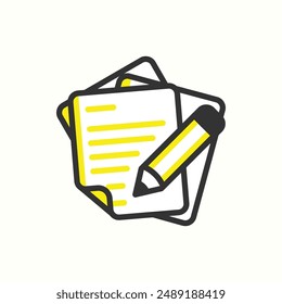 icono de examen, tema de icono de glifo aislado volver a la escuela