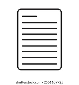 Exam icon Outline vector line symbol