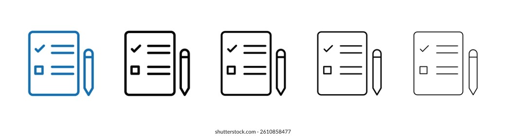 Exam icon Outline vector logo for web ui