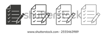 Exam icon pack. vector illustration