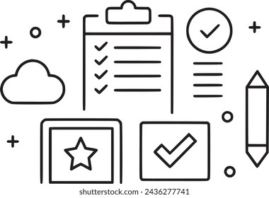 Exam icon set vector design with editable stock. 