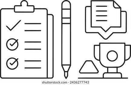 Exam icon set vector design with editable stock. 
