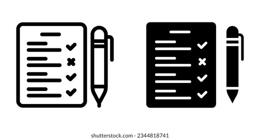 Exam icon. sign for mobile concept and web design. vector illustration